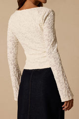 Lottie Ivory Floral Long Sleeve Top