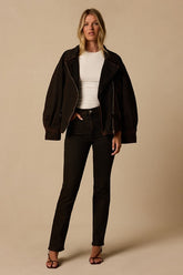 Ribcage Slim Dark Brown High-Rise Jeans
