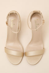 Taylor Gold Ankle Strap Heels