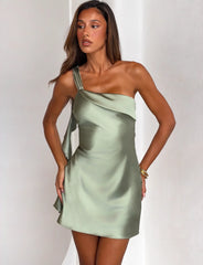 RAINEY MINI DRESS - PISTACHIO