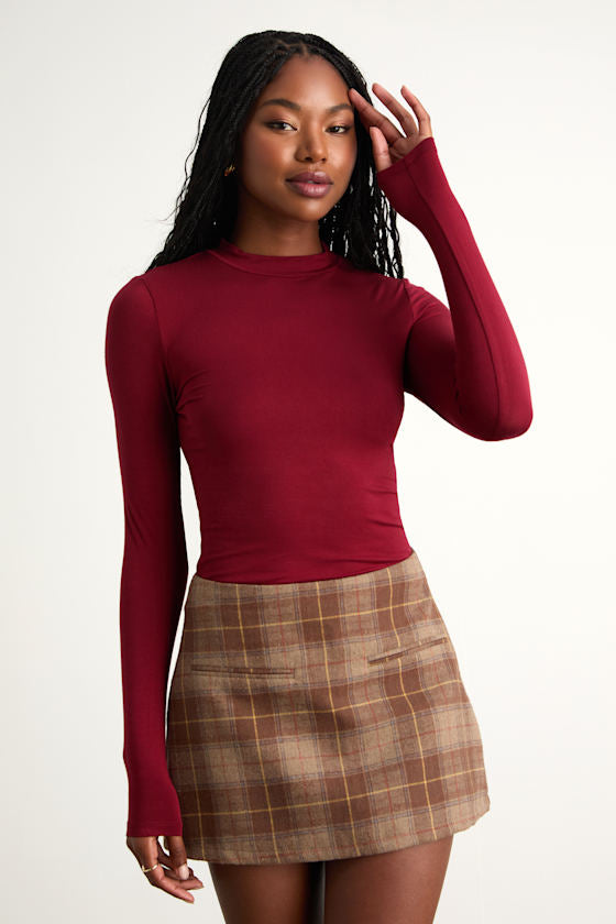Anything is Posh-ible Dark Red Top