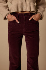 Ribcage Chocolate Brown Corduroy Flare Jeans
