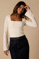 Lottie Ivory Floral Long Sleeve Top