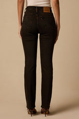 Ribcage Slim Dark Brown High-Rise Jeans