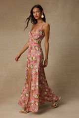 Everlasting Bliss Blush Floral Print Maxi Dress